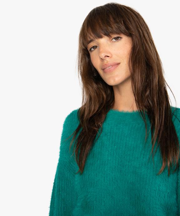 Pull femme  à col rond en maille duveteuse vue2 - GEMO(FEMME PAP) - GEMO