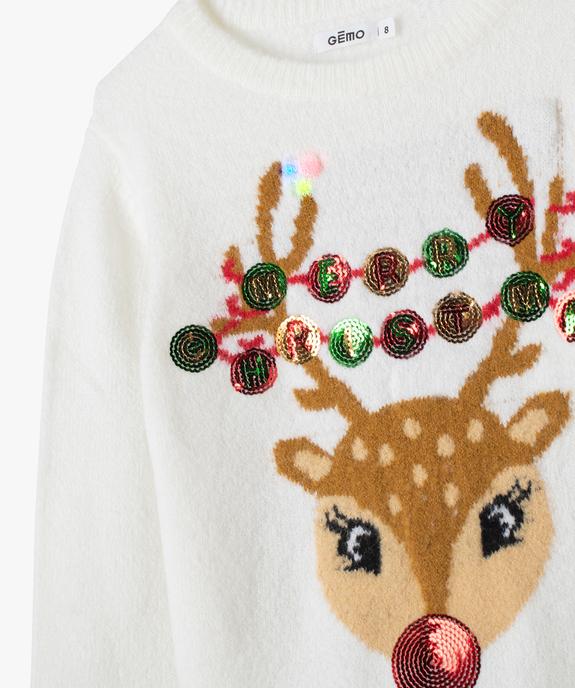 Pull de Noël fille clignotant à LED vue2 - GEMO (ENFANT) - GEMO