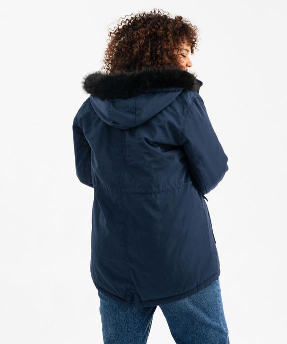 Parka matelassée avec capuche bordée de fourrure imitation femme grande taille vue3 - GEMO 4G GT - GEMO