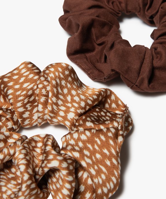 Chouchous pour les cheveux femme uni et à motifs (lot de 2) vue2 - GEMO (ACCESS) - GEMO