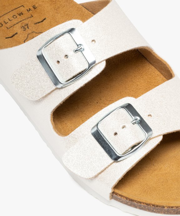 Mules pailletées avec semelle intérieure cuir à reliefs ergonomiques femme vue6 - FOLLOW ME G4G - GEMO