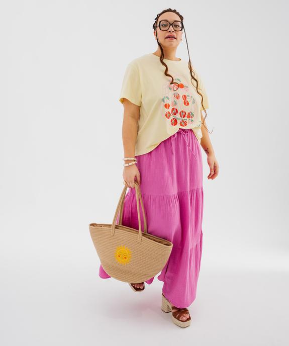 Tee-shirt manches courtes avec motif femme grande taille vue4 - GEMO 4G GT - GEMO