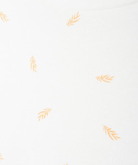 Tee-shirt fille à manches courtes et petits motifs dorés vue2 - GEMO (ENFANT) - GEMO