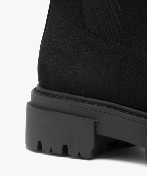 Boots en suédine, à tige élastique et semelle crantée vue6 - GEMO (CASUAL) - GEMO