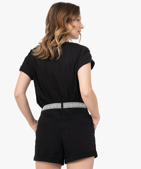 Tee-shirt femme à manches courtes avec motif – Star Wars vue3 - THE MANDALORIAN - GEMO