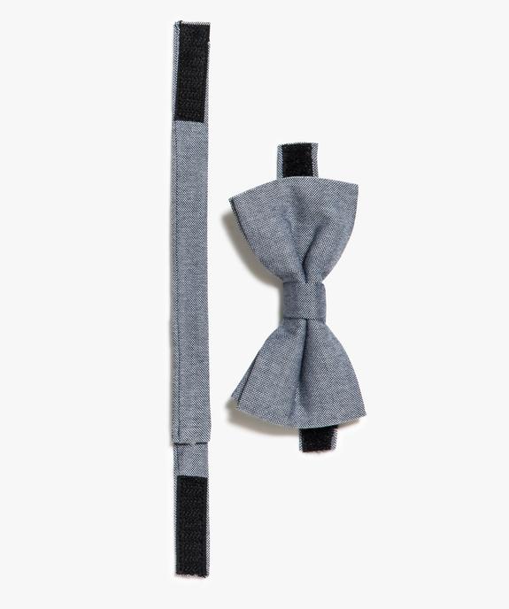 Noeud papillon faux uni gris vue2 - GEMO (HOMME) - GEMO