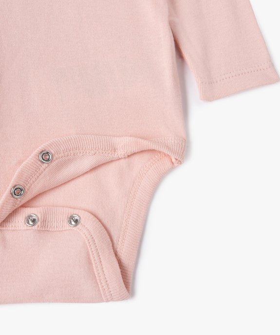 Body bébé fille à manches longues (lot de 3) vue2 - GEMO 4G BEBE - GEMO