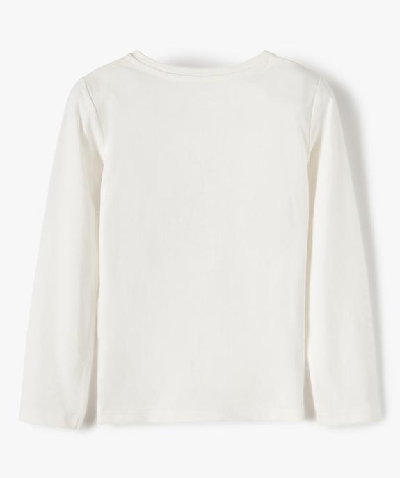 Tee-shirt fille avec motifs en sequins brodés vue4 - GEMO (ENFANT) - GEMO