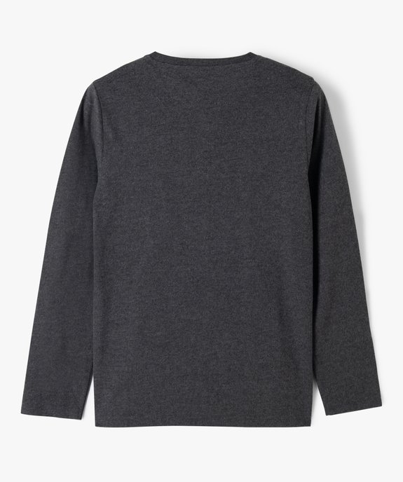Tee-shirt garçon à manches longues spécial Noël vue3 - GEMO (JUNIOR) - GEMO