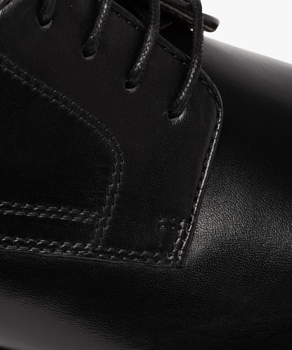 Derbies homme unies en cuir à lacets ronds  vue6 - GEMO(URBAIN) - GEMO