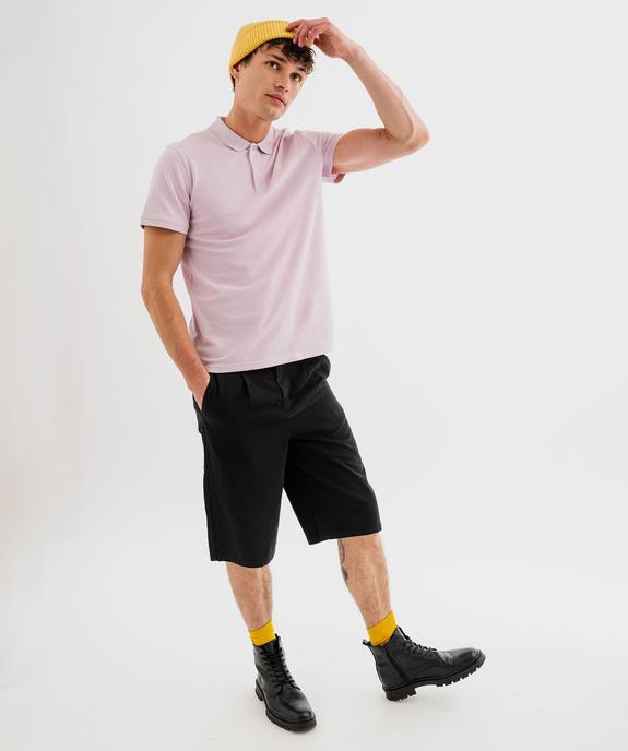 Bermuda chino regular en coton uni homme vue4 - GEMO 4G HOMME - GEMO