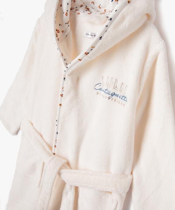 Robe de chambre en maille peluche fille - LuluCastagnette vue3 - LULUCASTAGNETTE - GEMO
