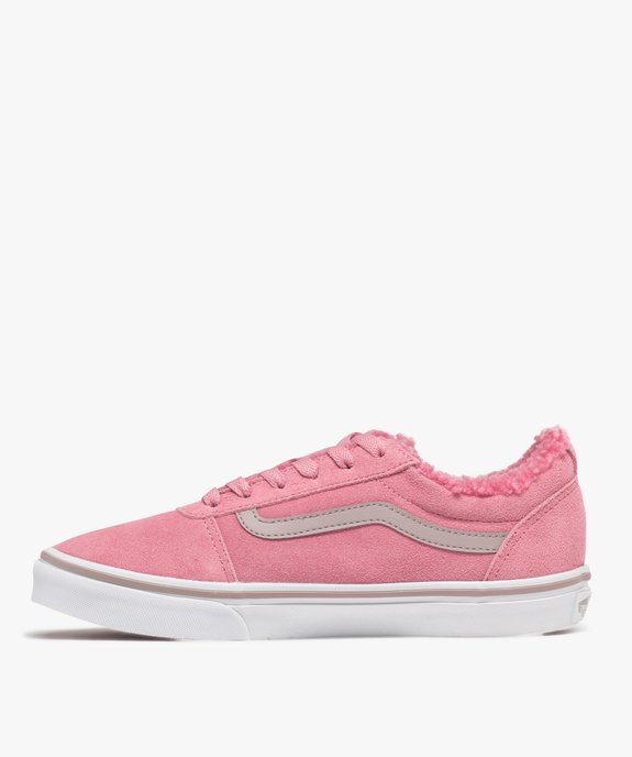 Baskets femme en suédine - Vans rose vue3 - VANS - GEMO