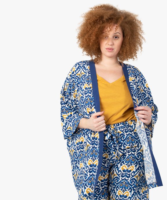 Veste femme grande taille imprimée à manches courtes vue1 - GEMO (G TAILLE) - GEMO