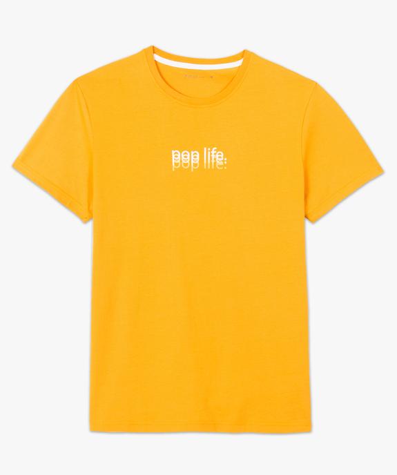 Tee-shirt à manches courtes avec inscription sur l'avant vue4 - GEMO (HOMME) - GEMO