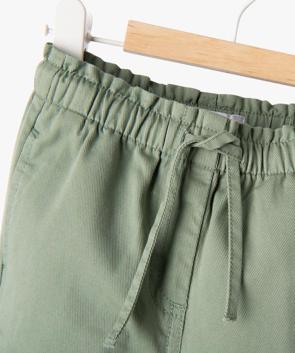 Pantalon cargo en toile de coton bébé fille vue2 - GEMO 4G BEBE - GEMO