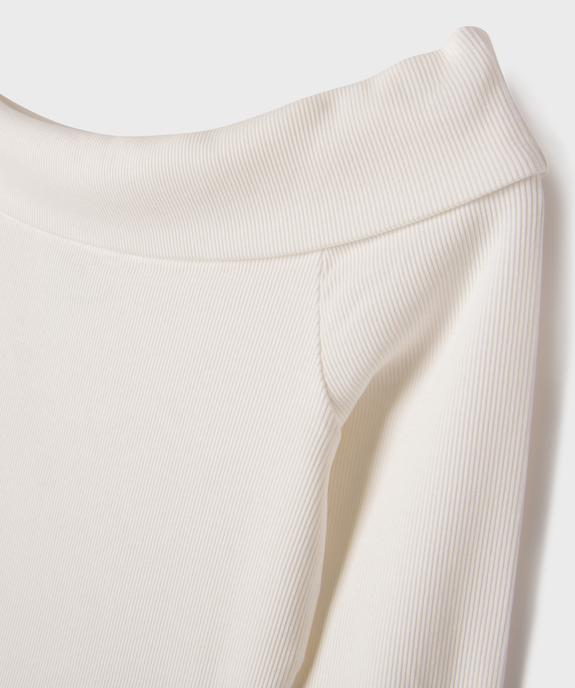 Tee-shirt manches longues à col Bardot fille vue2 - GEMO 4G FILLE - GEMO