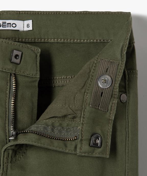 Pantalon garçon coupe skinny en toile extensible vue3 - GEMO 4G GARCON - GEMO