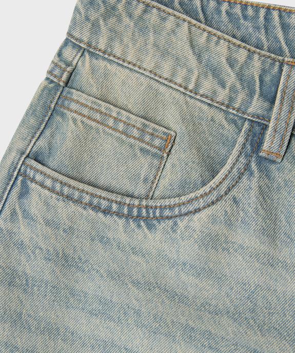 Jean loose en denim délavé garçon vue3 - GEMO 4G GARCON - GEMO