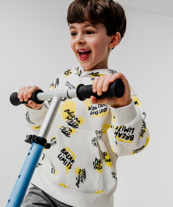 Sweat à capuche avec inscriptions graffiti garçon vue6 - GEMO 4G GARCON - GEMO