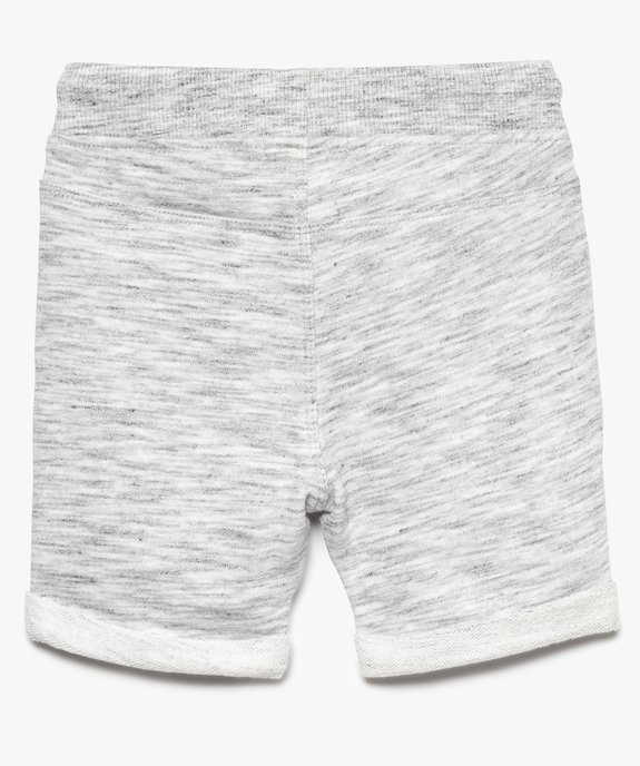 Bermuda bébé en jersey bouclette avec taille élastique vue2 - GEMO(BEBE DEBT) - GEMO