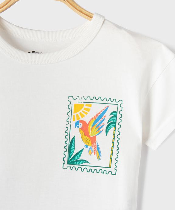 Tee-shirt manches courtes motif poitrine et dos bébé garçon vue2 - GEMO 4G BEBE - GEMO