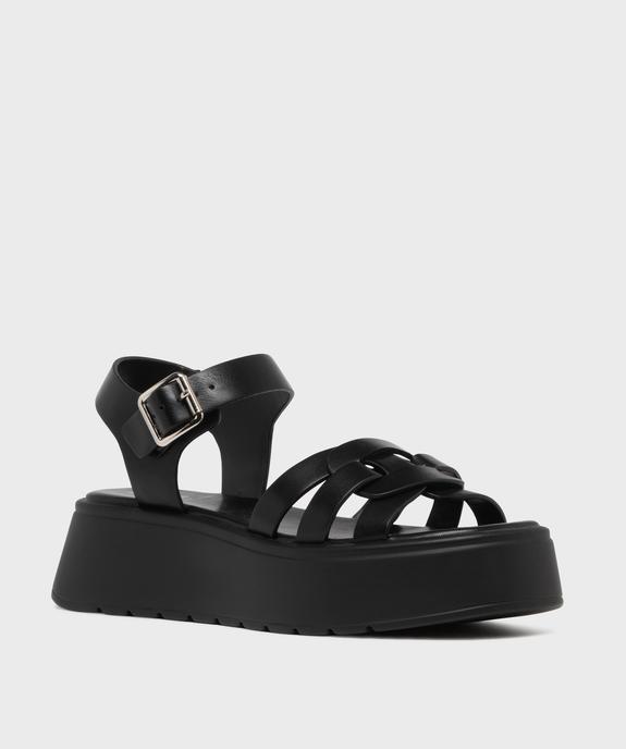 Sandales à brides sur semelle plateforme femme - 5 Miles vue2 - 5 MILES - GEMO