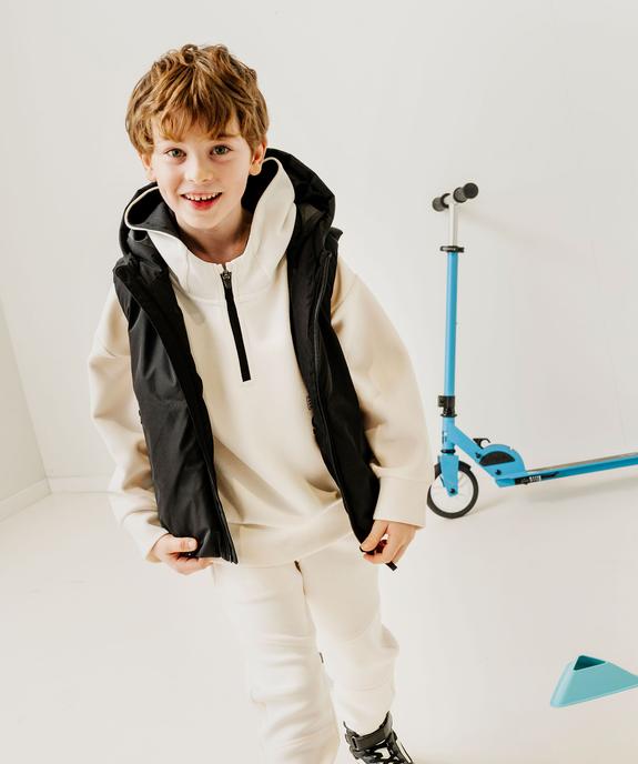 Sweat de sport à capuche avec col zippé garçon vue1 - GEMO (ENFANT) - GEMO