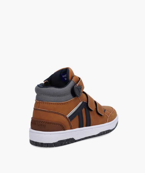 Baskets garçon mid-cut à scratchs et zip – Alma Planète vue4 - ALMA PLANETE - GEMO