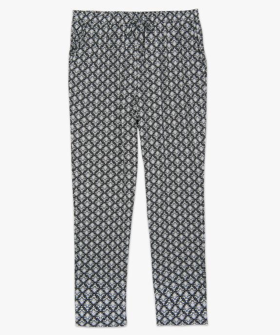 Pantalon femme grande taille large et fluide imprimé à taille élastiquée vue4 - GEMO (G TAILLE) - GEMO