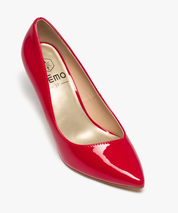 Escarpins femme unis et vernis à bout pointu vue5 - GEMO(URBAIN) - GEMO