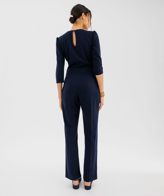Combinaison pantalon avec décolleté drapé femme vue3 - GEMO(FEMME PAP) - GEMO