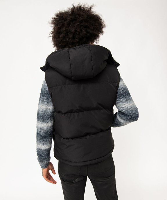 Blouson sans manches à capuche amovible et doublure polaire homme vue3 - GEMO 4G HOMME - GEMO