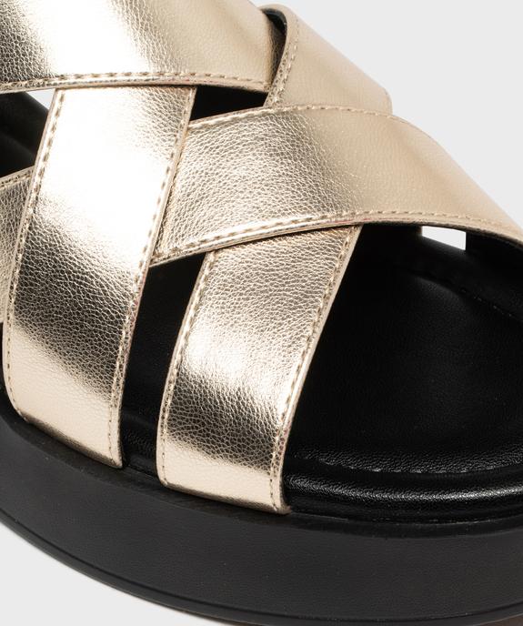 Sandales à talon compensé et brides entrelacées femme - 5 Miles vue6 - 5 MILES - GEMO