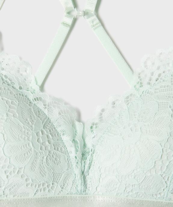 Soutien-gorge triangle en dentelle à bretelles multi-positions fille vue2 - GEMO (JUNIOR) - GEMO