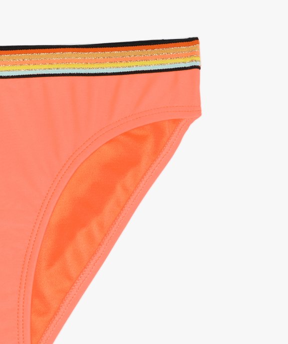 Slip de bain fille avec ceinture multicolore vue2 - GEMO (JUNIOR) - GEMO