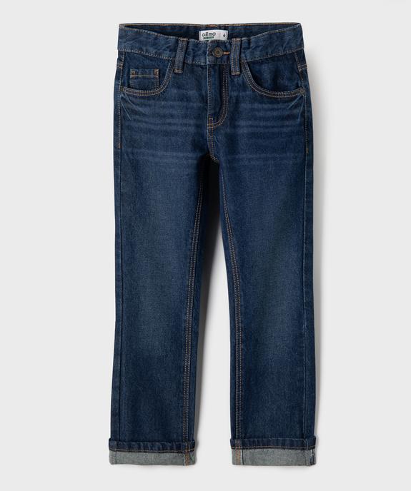 Jean regular délavé à taille réglable garçon vue1 - GEMO 4G GARCON - GEMO