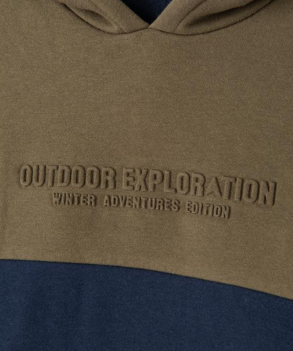 Sweat à capuche bicolore garçon vue3 - GEMO (JUNIOR) - GEMO