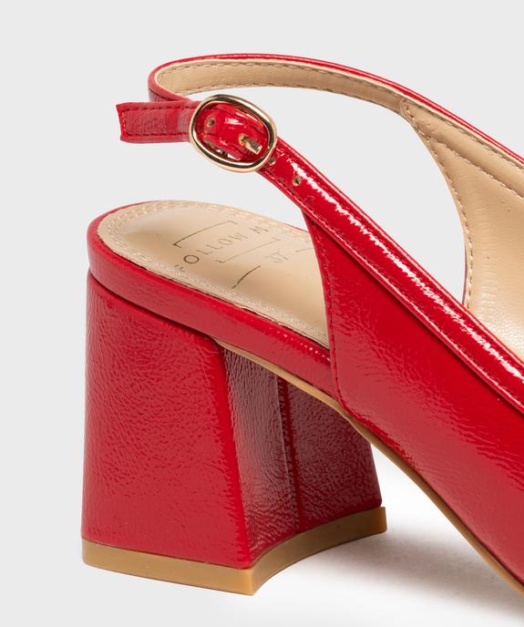 Escarpins slingback à bout carré femme - Follow Me vue6 - FOLLOW ME - GEMO
