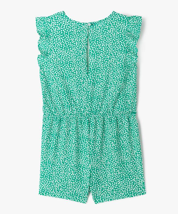 Combishort sans manches en coton imprimé fille vue3 - GEMO (ENFANT) - GEMO