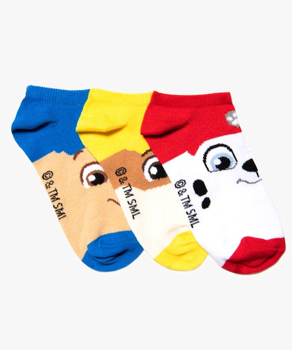 Chaussettes garçon ultracourtes imprimées (lot de 3) - Pat Patrouille  vue1 - PAT PATROUILLE - GEMO