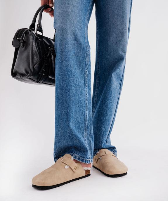 Sabots fourrés en suédine femme vue1 - 5 MILES - GEMO