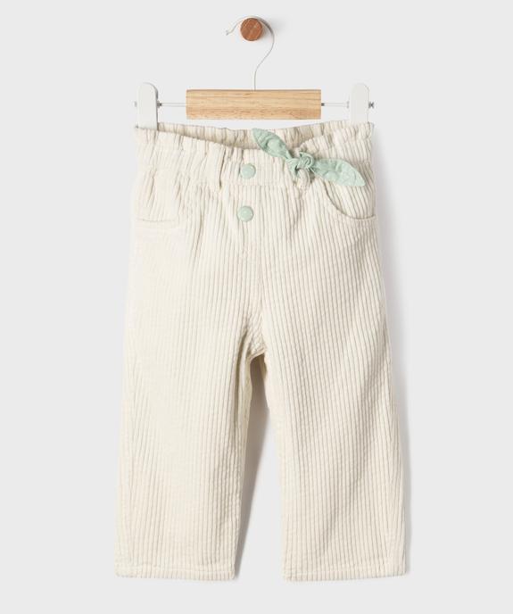 Pantalon en velours côtelé taille ajustable bébé fille vue1 - GEMO(BEBE DEBT) - GEMO