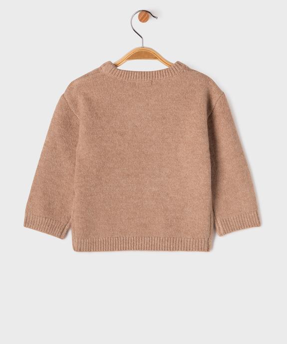 Pull à motif ourson bébé garçon - LuluCastagnette vue3 - LULUCASTAGNETTE - GEMO