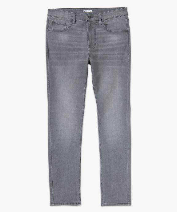 Jean homme skinny taille haute en coton stretch vue4 - GEMO 4G HOMME - GEMO