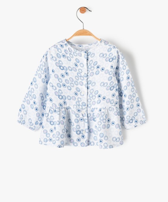 Blouse bébé fille manches longues à motifs - LuluCastagnette vue3 - LULUCASTAGNETTE - GEMO