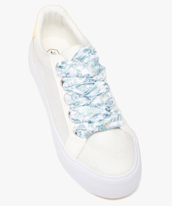 Baskets femme en toile métallisée et lacets foulard vue6 - GEMO (SPORTSWR) - GEMO