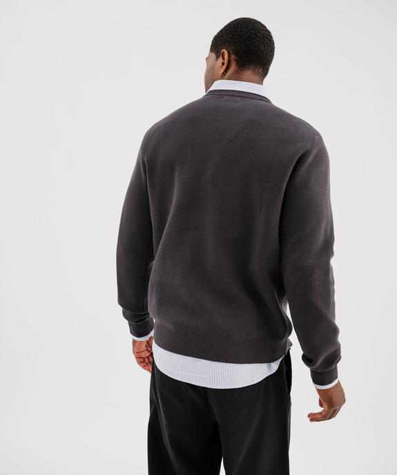 Pull en coton à col rond homme vue3 - GEMO (HOMME) - GEMO