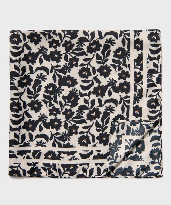 Foulard en satin à motifs fleuris femme  vue3 - GEMO 4G FEMME - GEMO