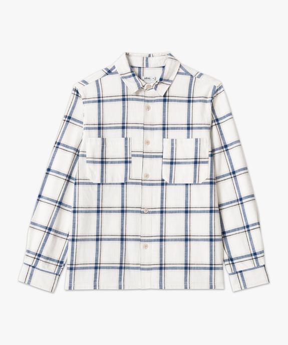 Surchemise à carreaux coupe droite homme vue4 - GEMO (HOMME) - GEMO